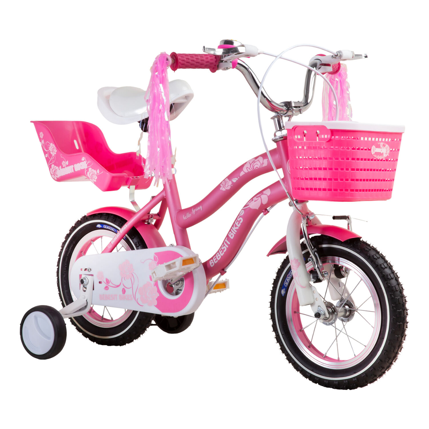 Bicicleta Infantil Queen Aro 12 Rosada Bebesit image number 0.0