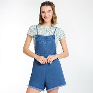 Enterito Corto Denim Tiro Medio Relax Mujer Freedom
