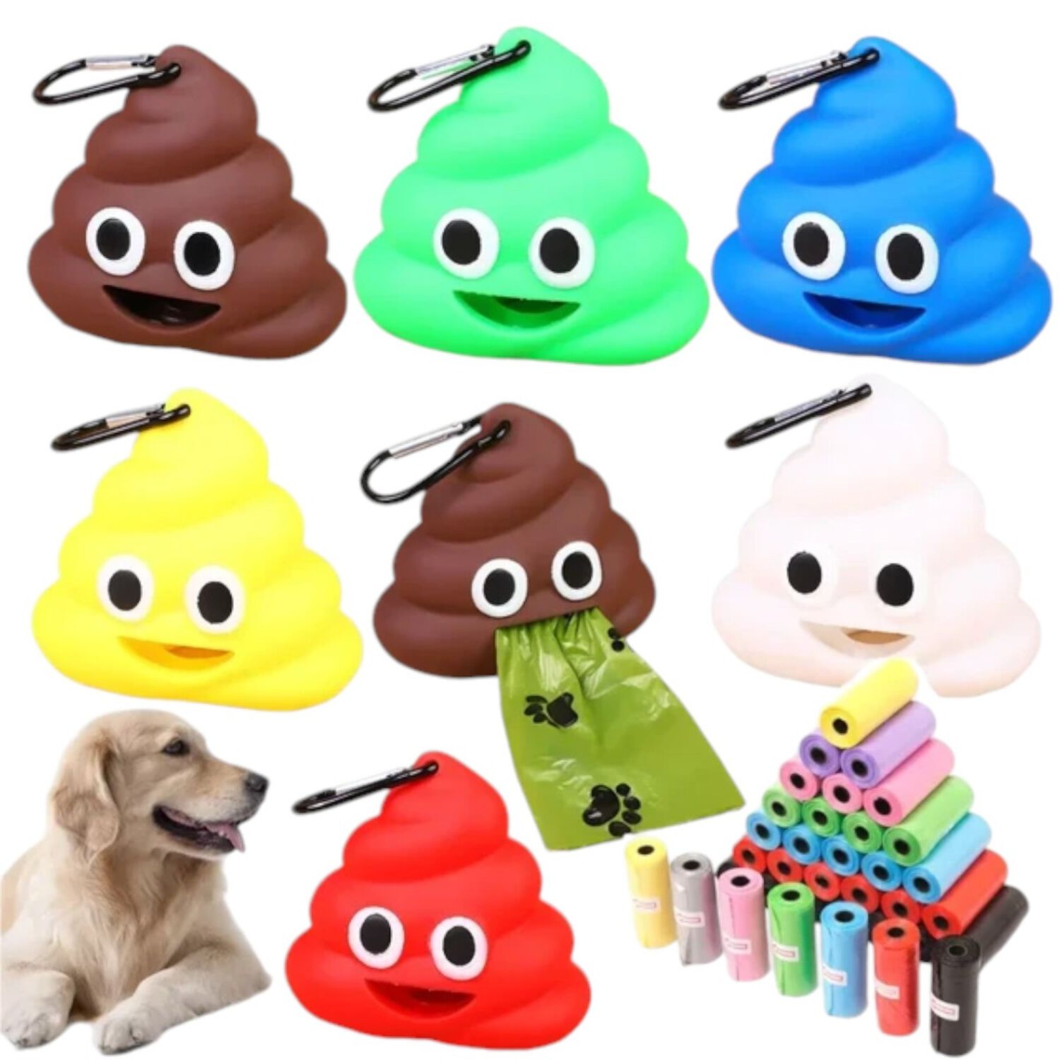 Dispensador Bolsas Mascotas Perro Emoji Caca image number 5.0