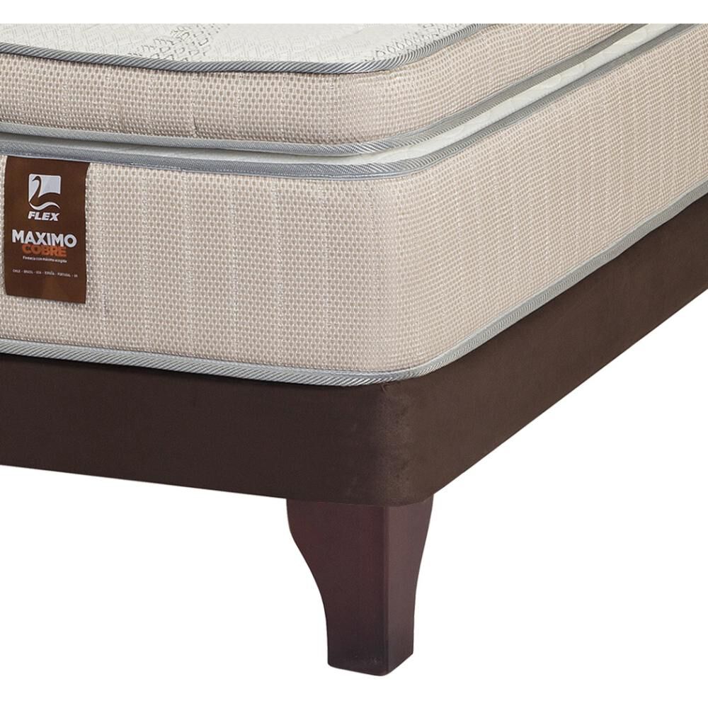 Cama Europea Flex Máximo Cobre / 2 Plazas /   + Set De Maderas image number 2.0