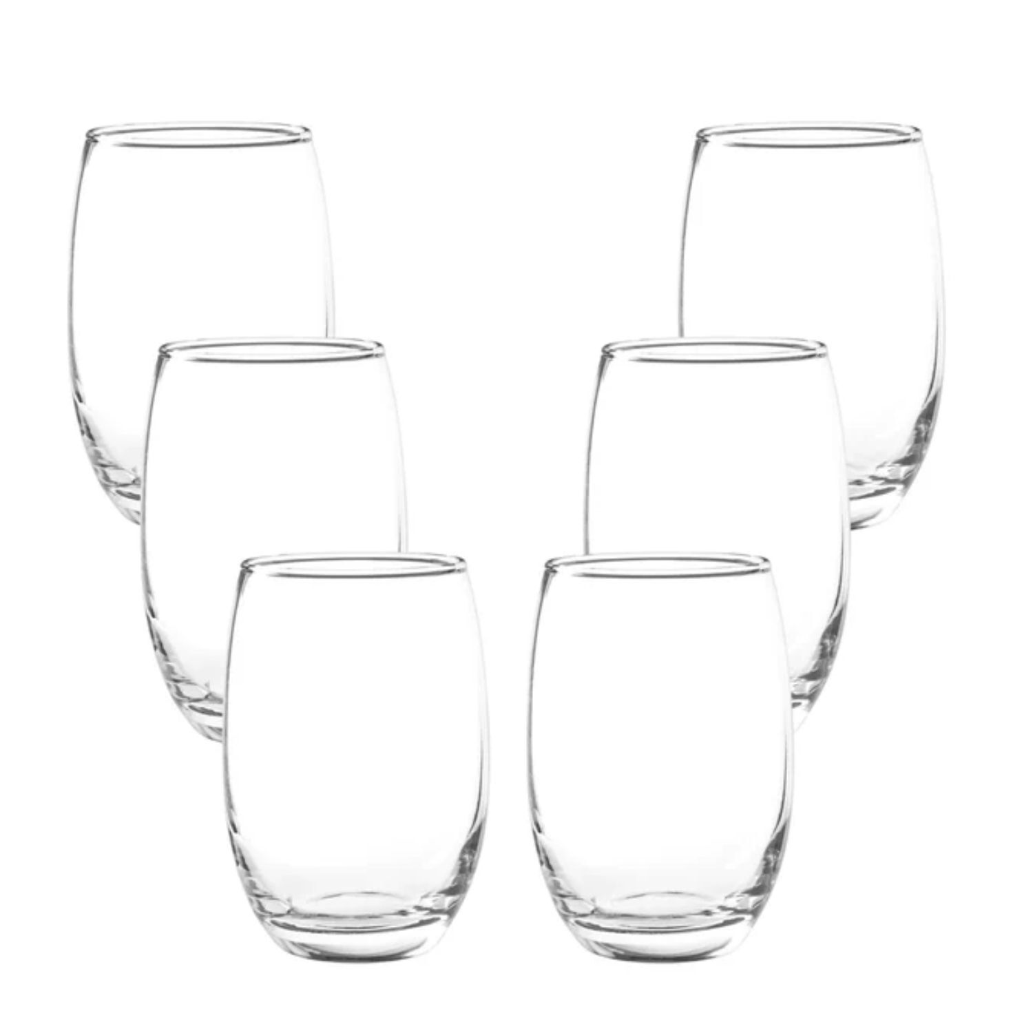 Set 6 Vasos Modelo Mikonos Transparentes De 460ml Ocasiones image number 3.0