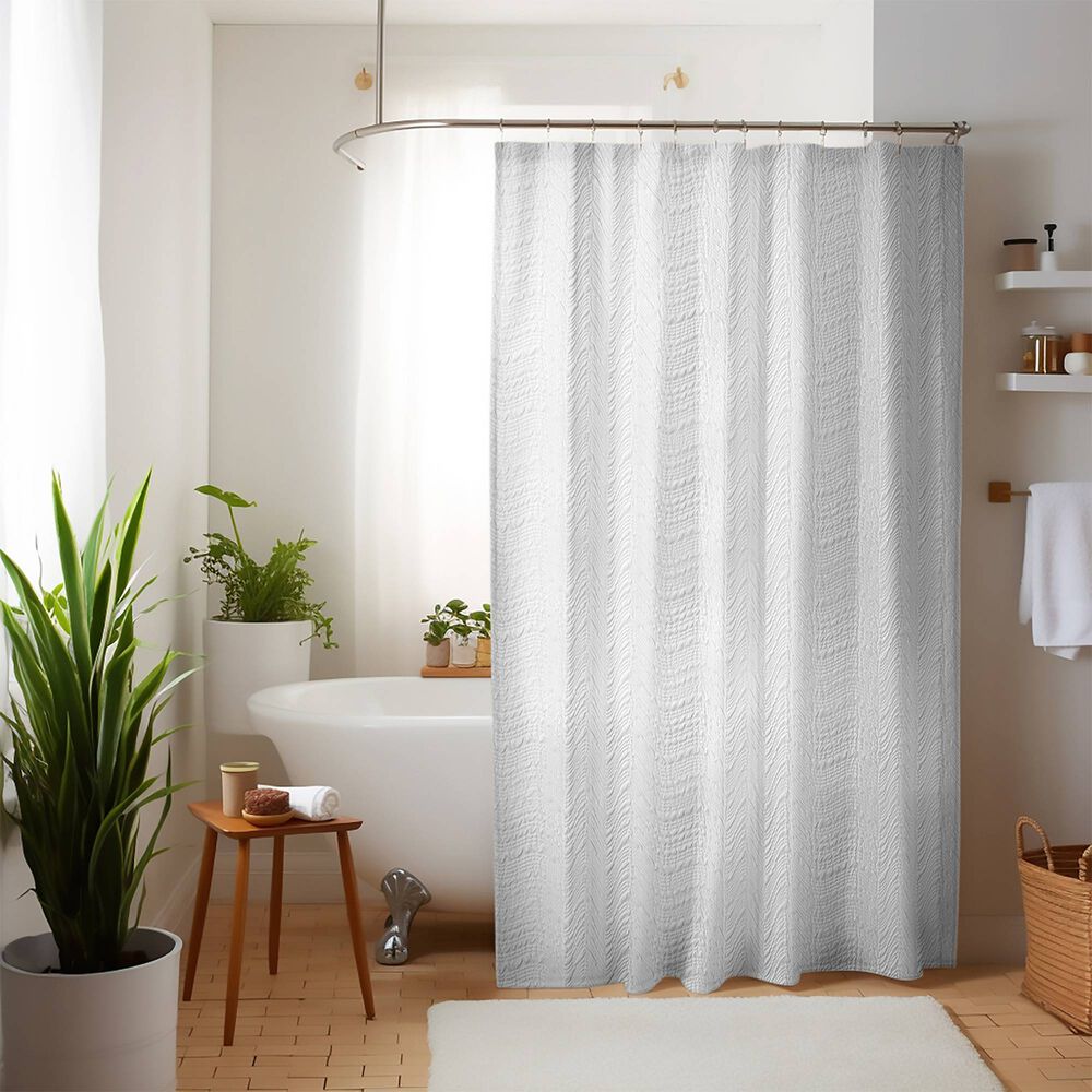 Cortina De Ba&ntilde;o Nautica Home 180x180cm Dise&ntilde;o 3d Olas image number 0.0