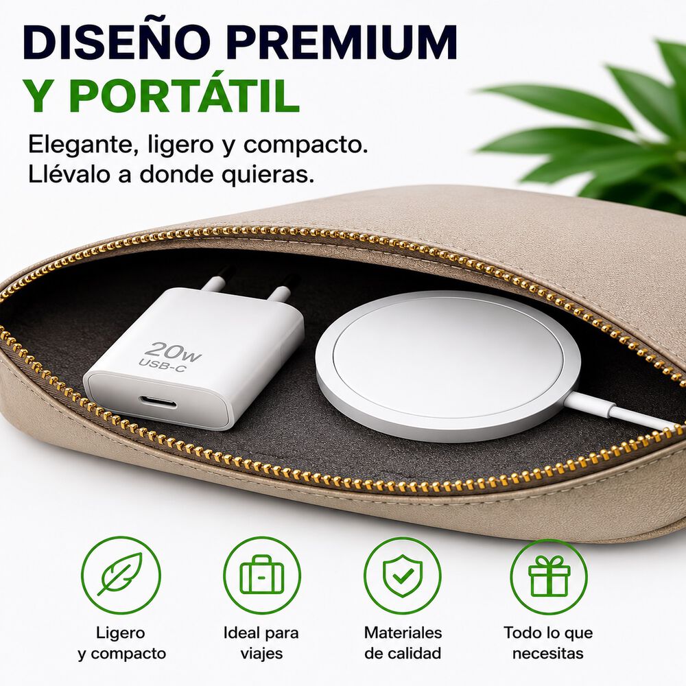 Kit Cargador Magsafe Enchufe 20w Iphone image number 4.0