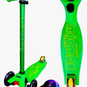 Scooter Ruedas Led Regulable Verde