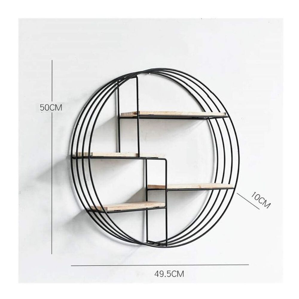 Estante Flotante De Pared Met&aacute;lico Decorativo De 4 Niveles image number 1.0