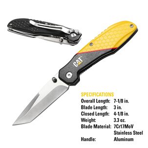 Cuchillo Navaja Plegable Cat 980047 Tanto