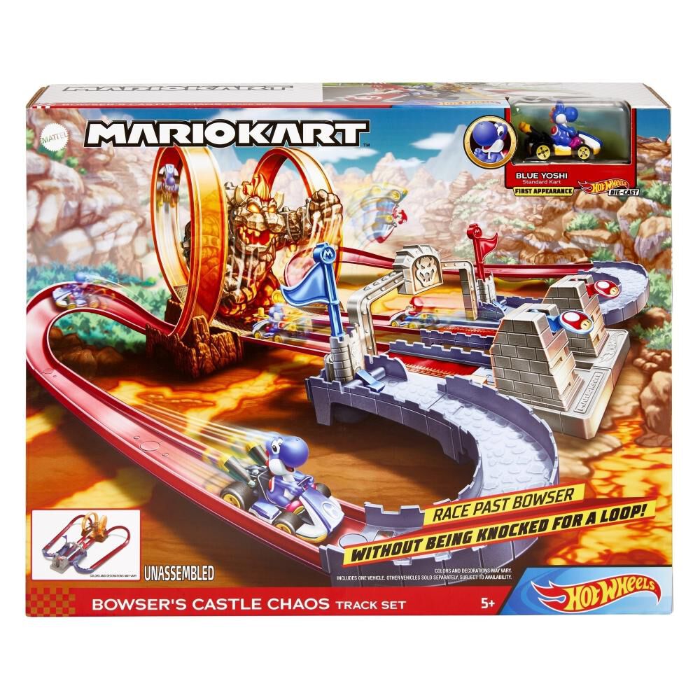Autopista Hot Wheels Pista Castillo De Bowser Mario Kart image number 6.0