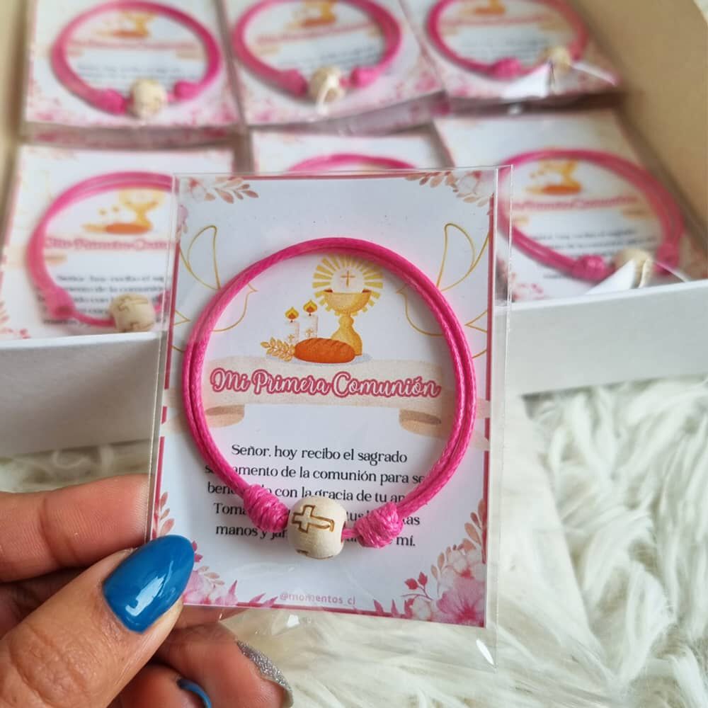 Recuerdos Encintados Primera Comunion 12 Hilos + Tarjetas Celeste image number 1.0