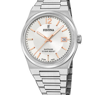 Reloj F20035/2 Festina Swiss Plateado Mujer My Swiss Time