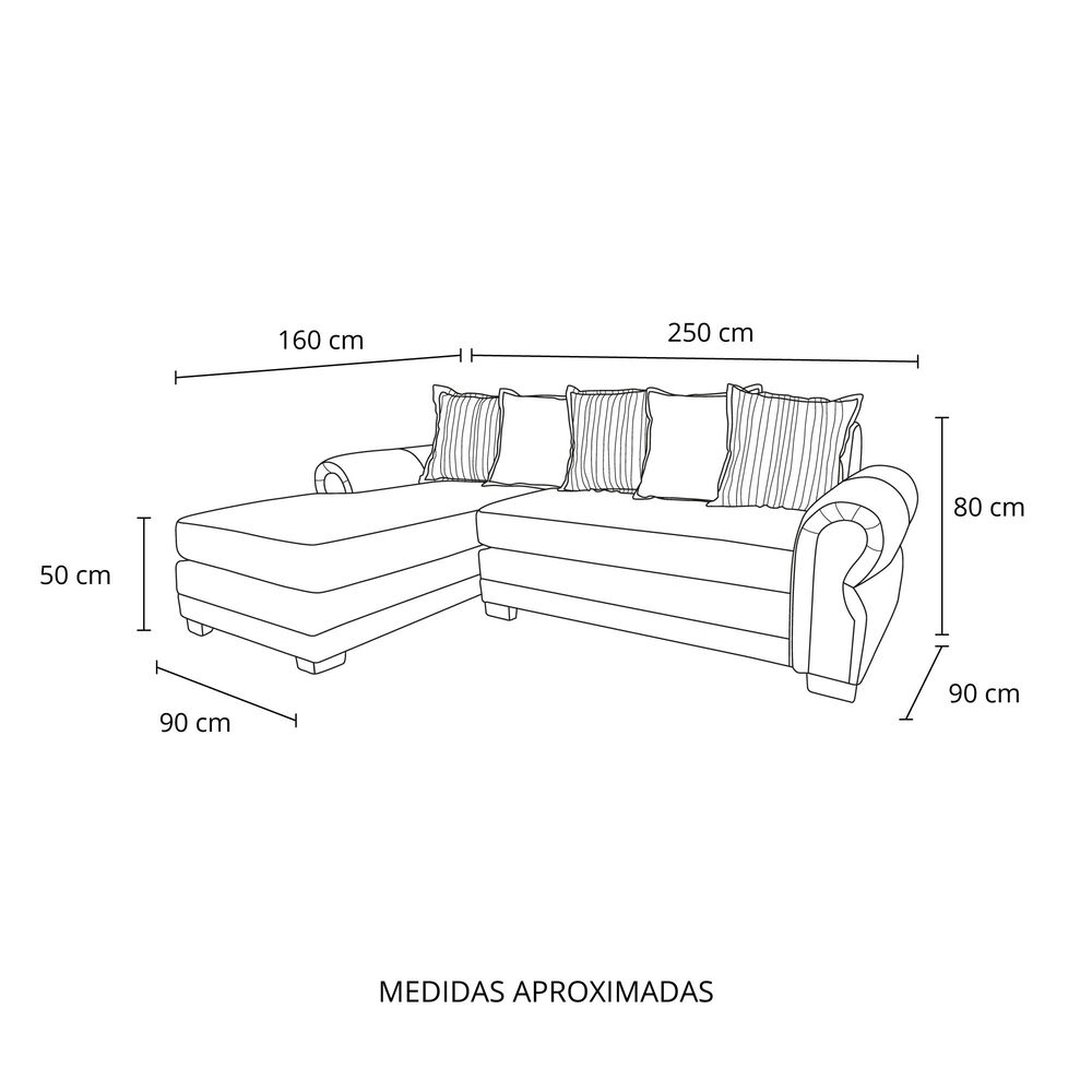 Sof&aacute; Seccional Living Factory Arizona Izquierdo / 4 Cuerpos image number 7.0