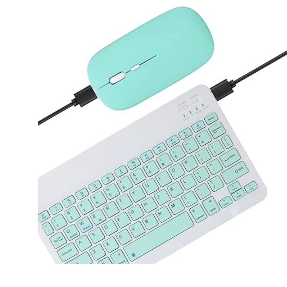 Kit De Teclado Mouse Para Ipad O Tablet Android Slim Verde image number 1.0