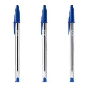 Pack X 4 Blister 3 Bol&iacute;grafos Cristal / Azul Bic