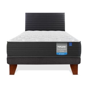 Cama Europea Flex Europedic Dual / 1.5 Plazas / Base Normal + Respaldo
