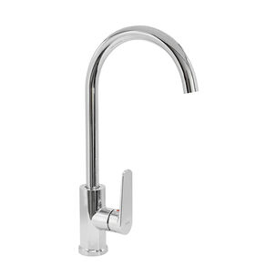 Monomando Llave Grifo Lavaplatos Cuello Alto Curvo Modelo Illinois Marca Pmb Cromo