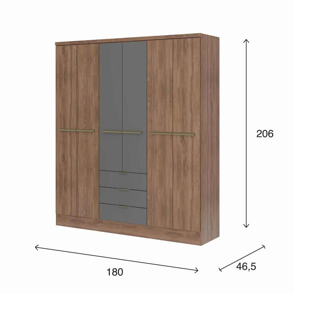 Cl&oacute;set Troy 6p + 3c Canela-titanio image number 1.0