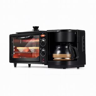 M&aacute;quina Para Hacer Desayuno 3 En 1 Horno Cafetera Sarten