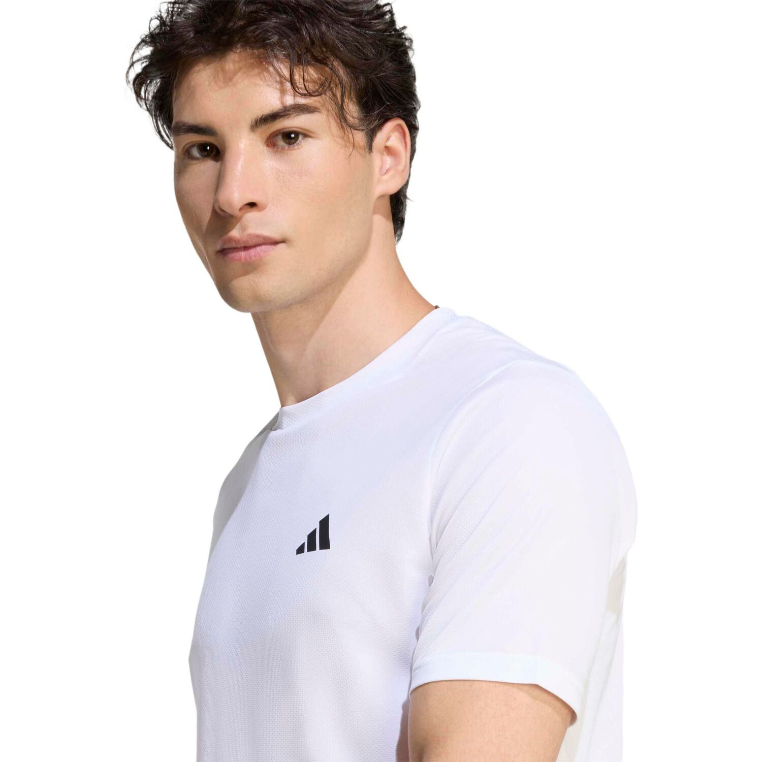 Polera Deportiva Blanca Adidas image number 4.0