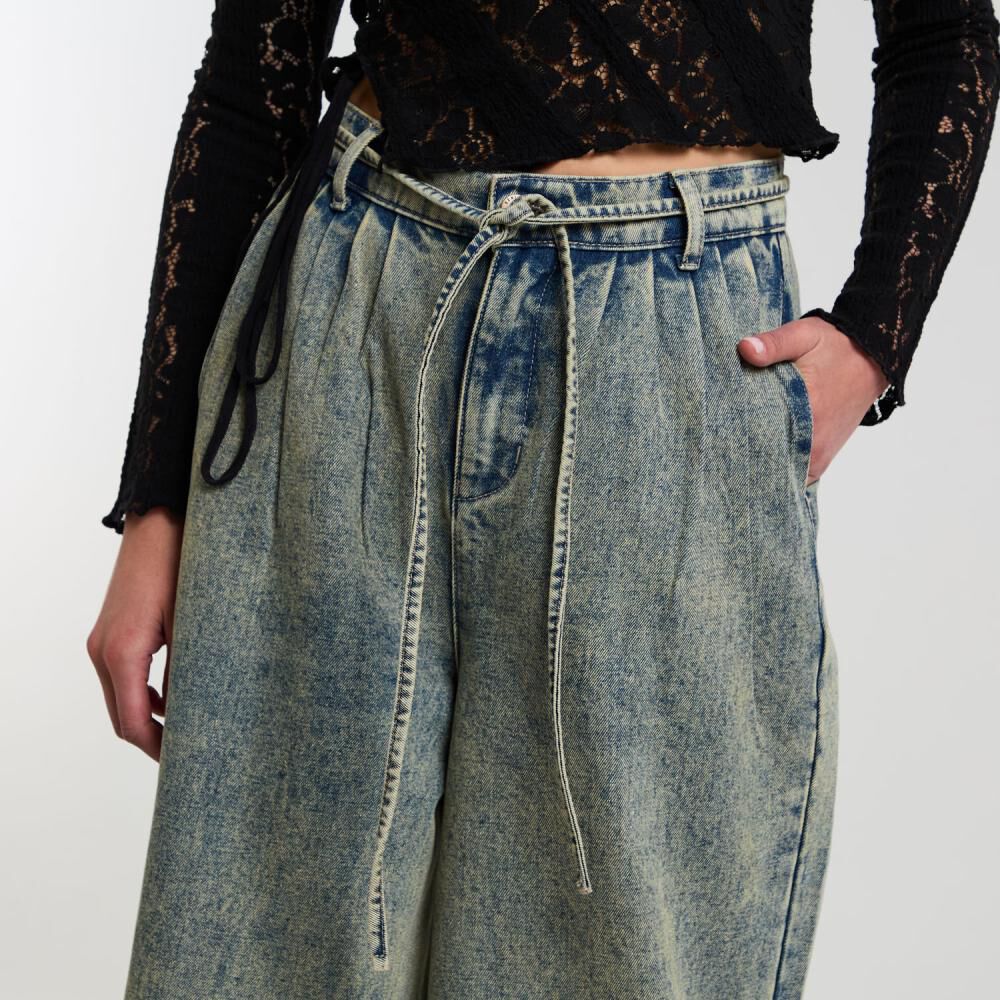 Jeans Tiro Medio Barrel Mujer Rolly Go image number 4.0