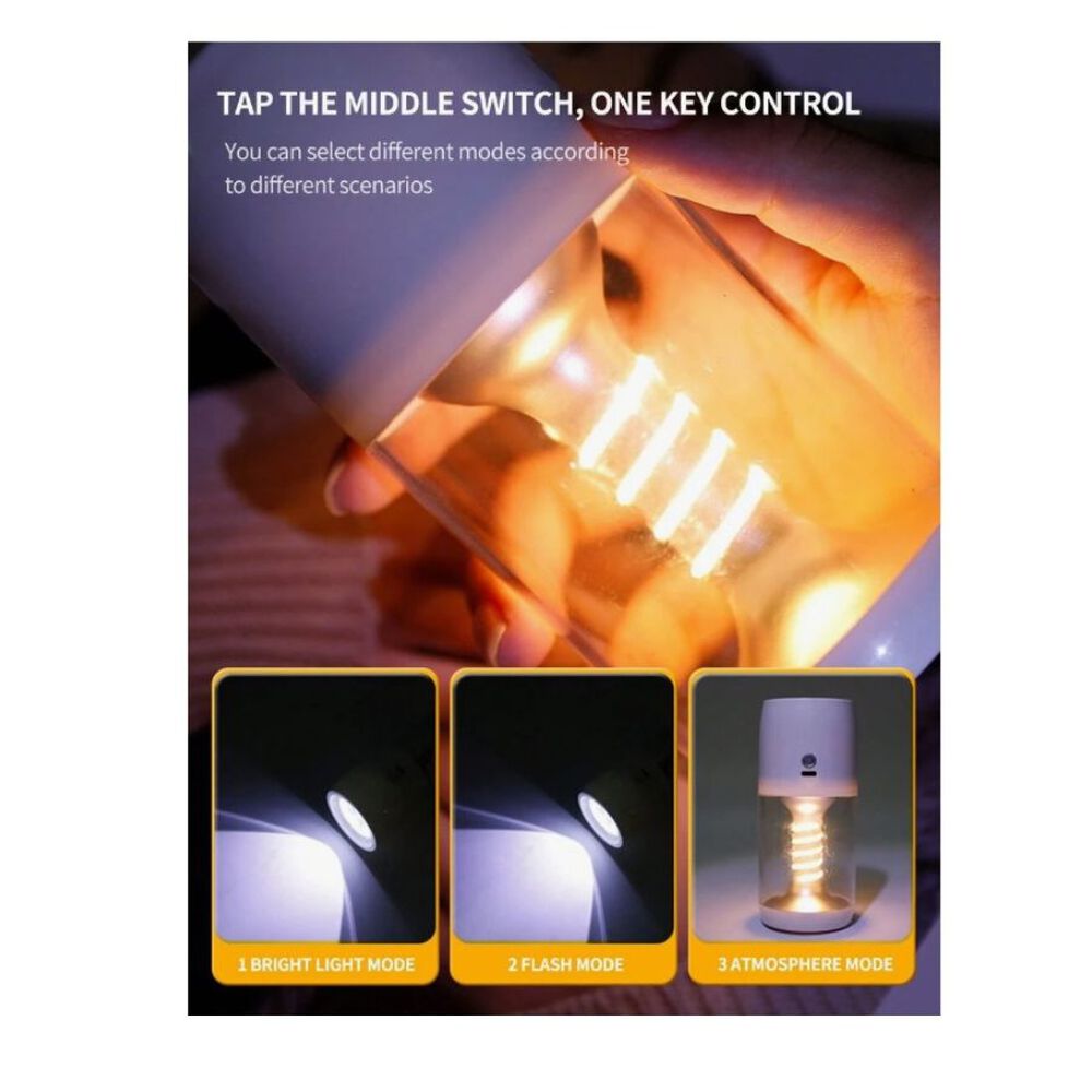 Lampara De Mano Usb Recargable Camping Led Impermeable image number 3.0