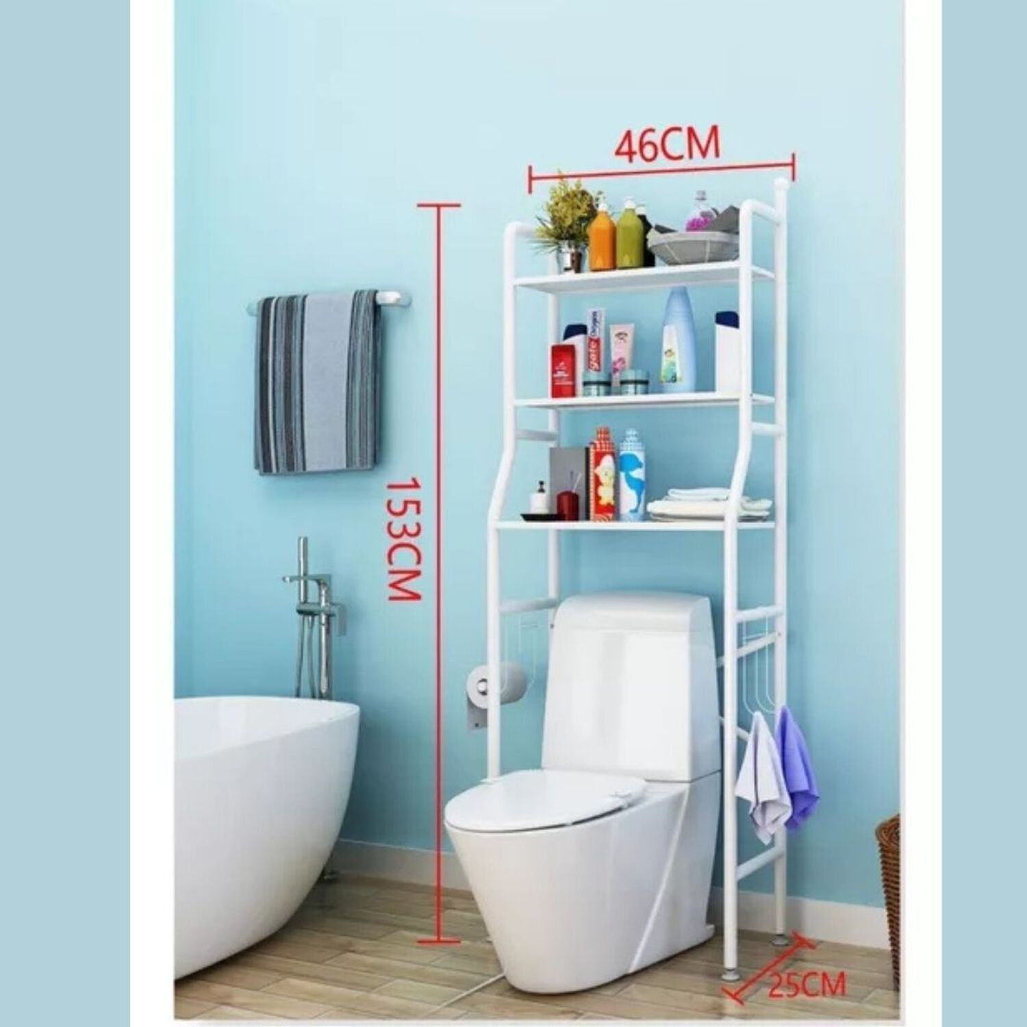 Organizador Estante Ba&ntilde;o Armable F&aacute;cil 3 Niveles image number 2.0