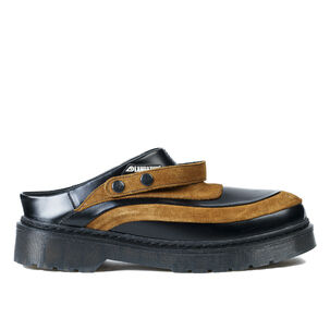 Zapato Cuero Mule Adri&aacute;tico Caf&eacute; Negro Landazuri