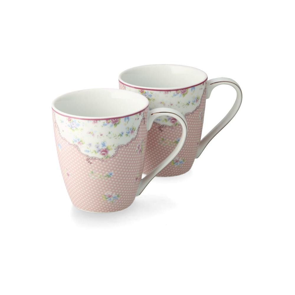 Set De Mug Belle Noite Decal Bh-be-037-flower Pink / 2 Piezas