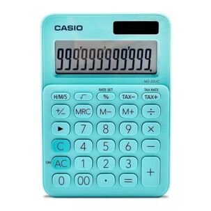 Calculadora De Escritorio 12 Digitos Turquesa Ms-20uc