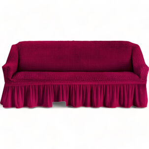 Fundas Cubre Sillon Turca Sofa De 3 Cuerpos Elasticada Color Burdeo