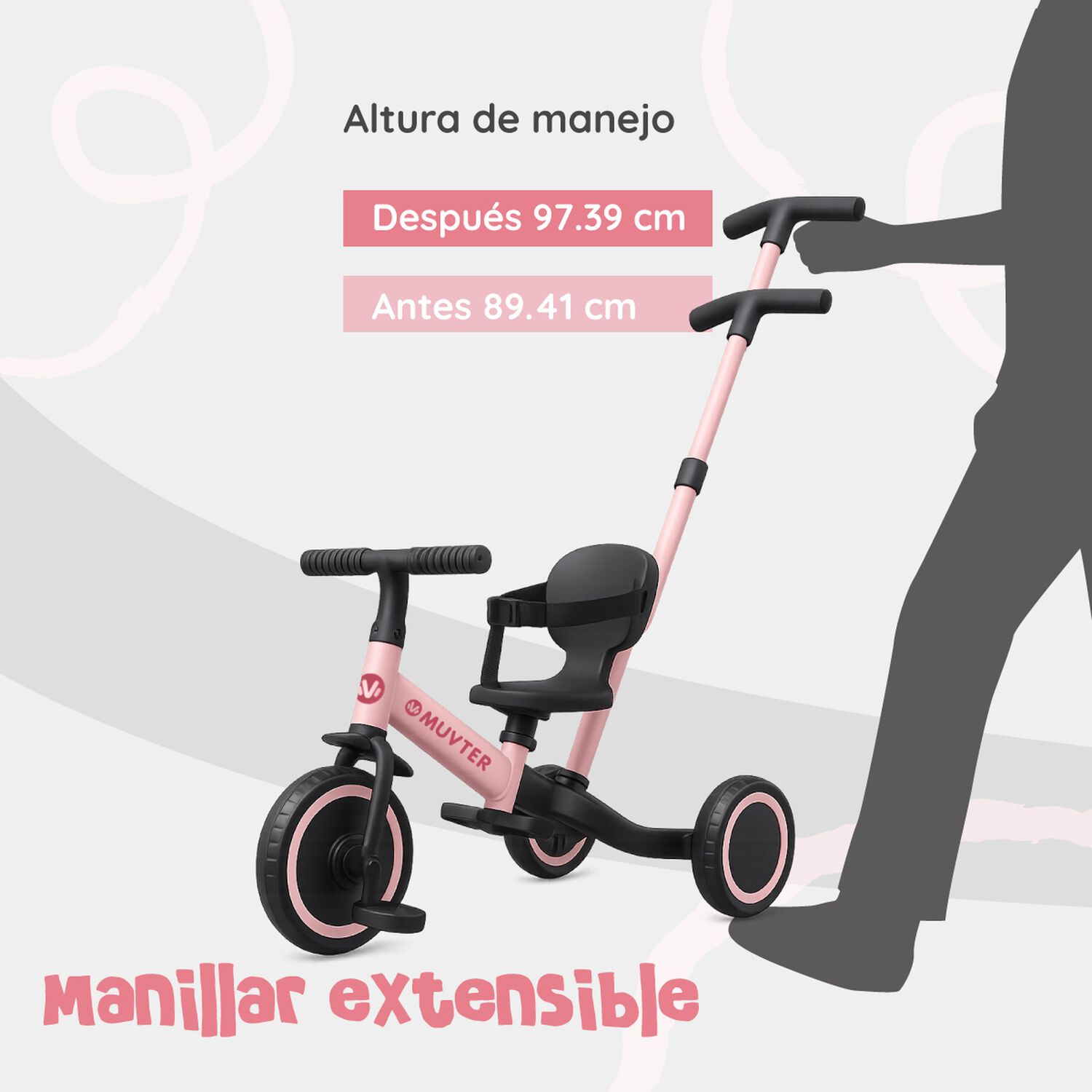 Triciclo Multifuncional 5 En 1 Muvter Ride image number 19.0