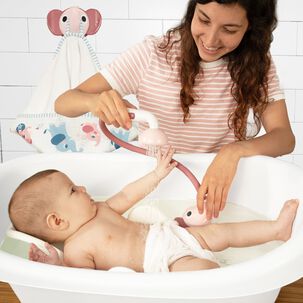 Set De Ba&ntilde;o Ducha Elefante Y Toalla Rosa Yookidoo