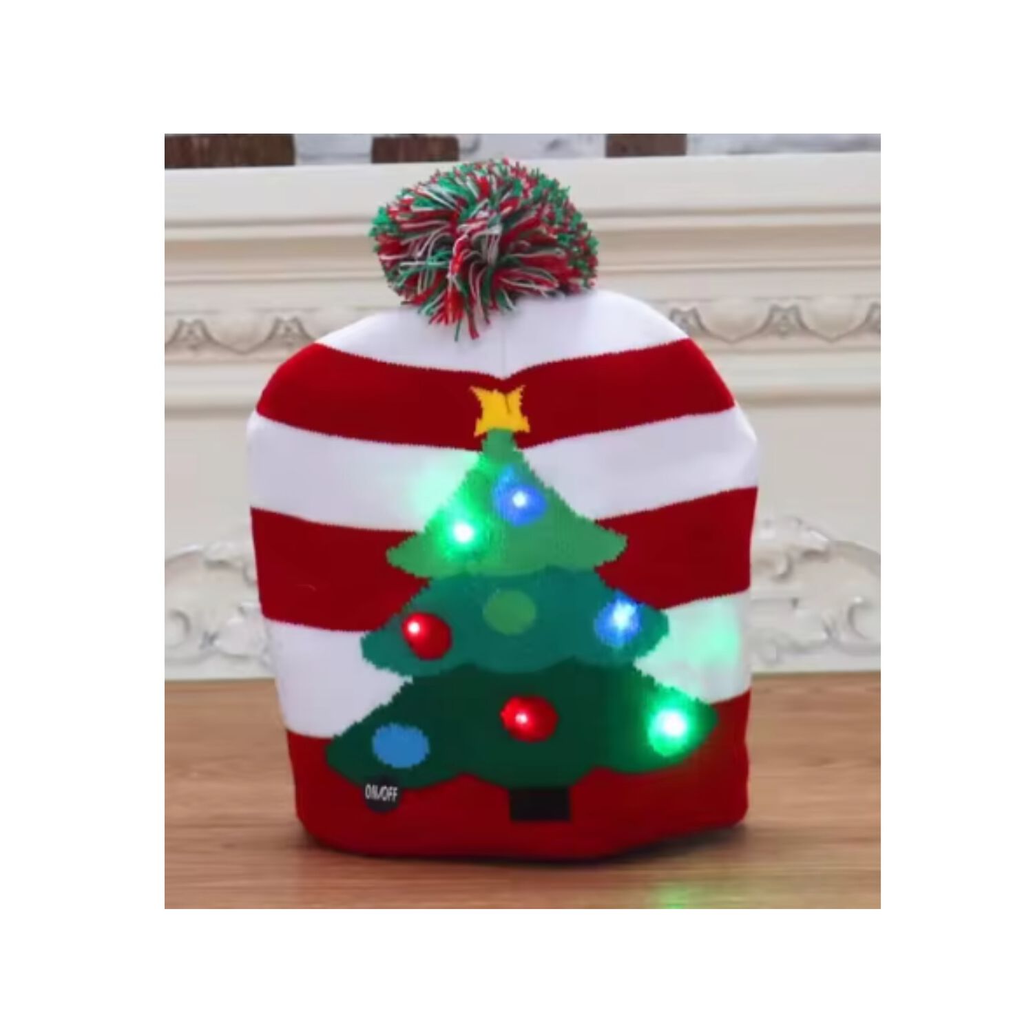 Pack De 3 Gorros De Navidad Con Luces Led Surtido Santa image number 4.0
