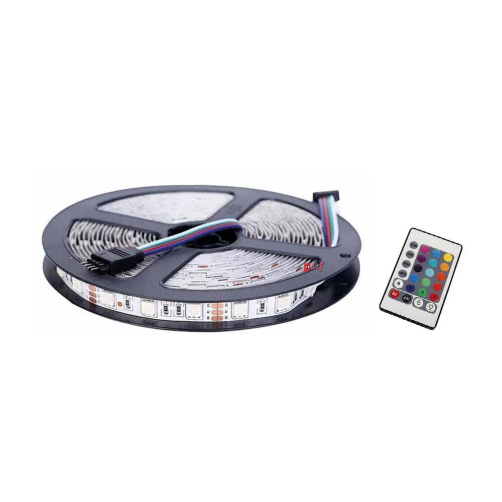 Tira Led De 5mts Rgb 5050 Impermeable Con Control - Ps image number 1.0