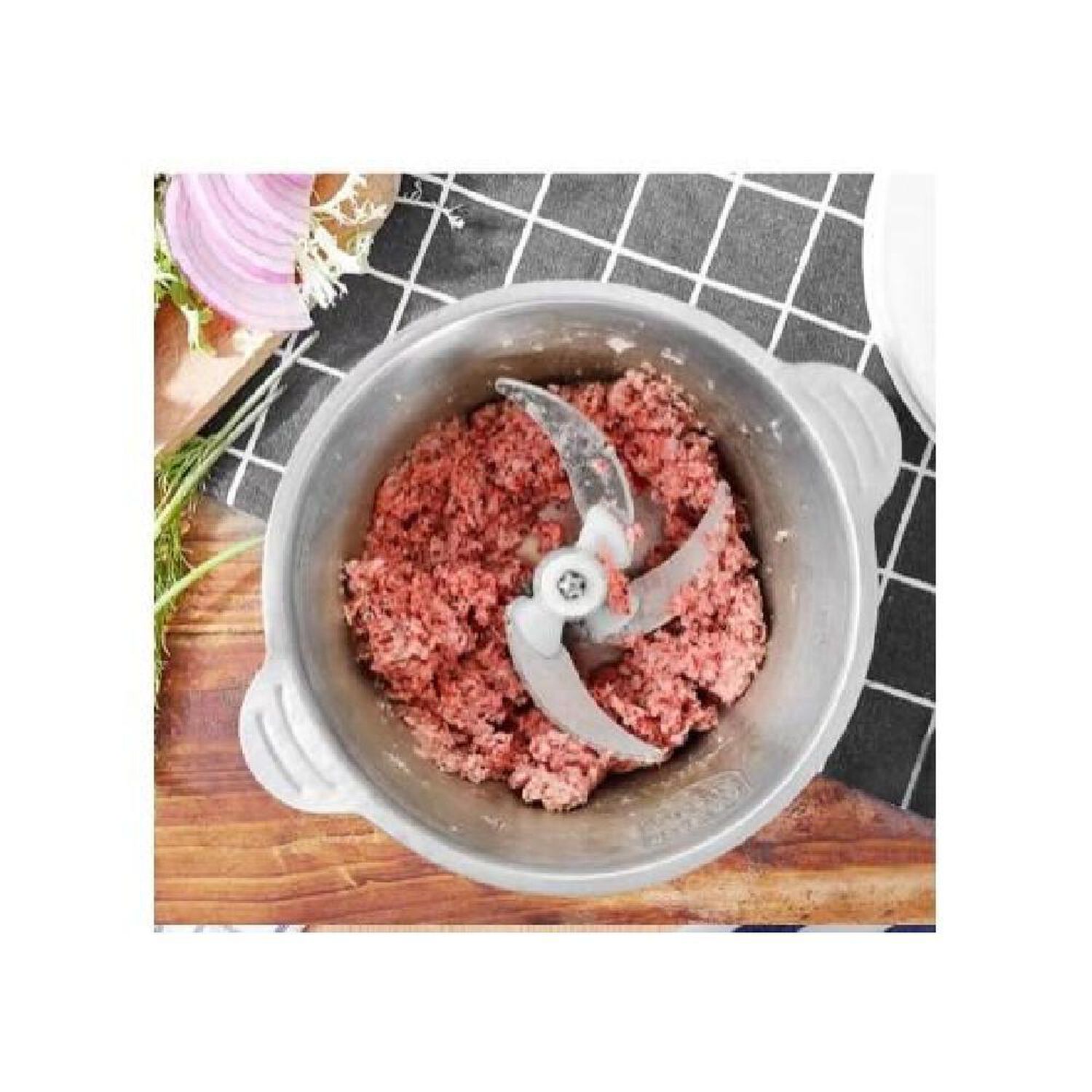 Triturador Picador De Alimentos Acero Inox 3litros image number 7.0