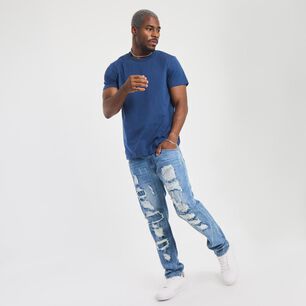 Polera Lisa Slim Manga Corta Cuello Redondo Hombre Rolly Go