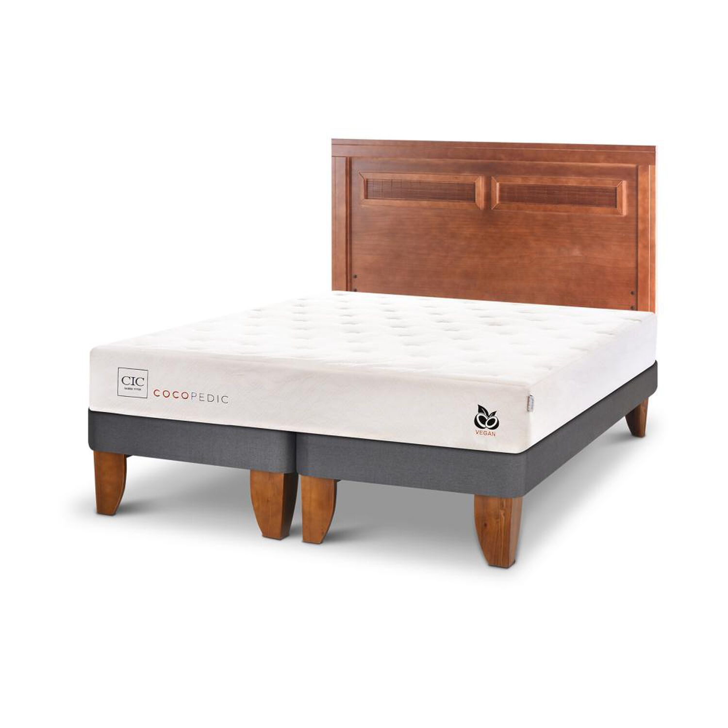 Cama Europea Cic Cocopedic / King / Base Dividida + Respaldo image number 1.0
