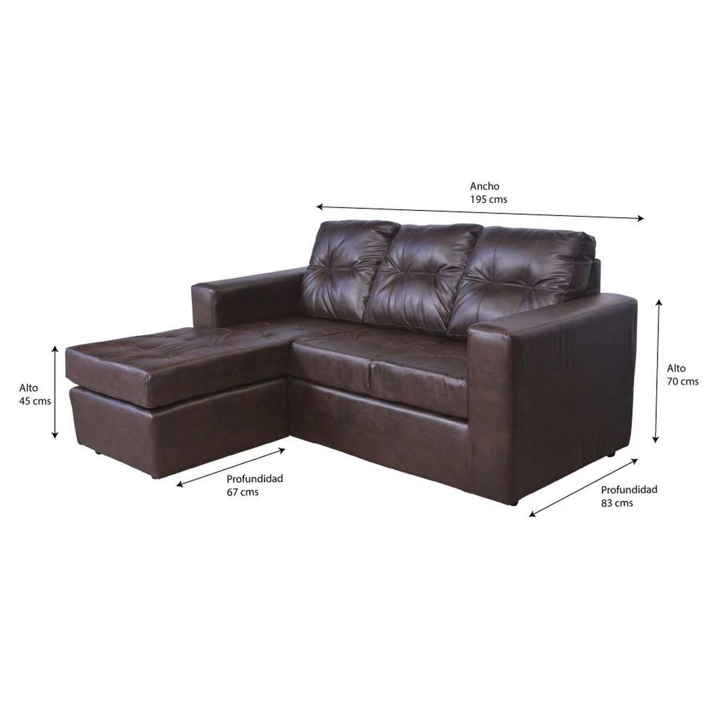 Sof&aacute; Casa Ideal Rodas / 3 Cuerpos + Pouf image number 1.0