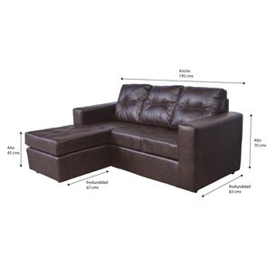 Sof&aacute; Casa Ideal Rodas / 3 Cuerpos + Pouf