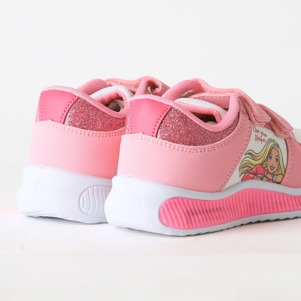 Zapatilla Luces Ni&ntilde;a Velcro Brillos Rosado Barbie image number 2.0