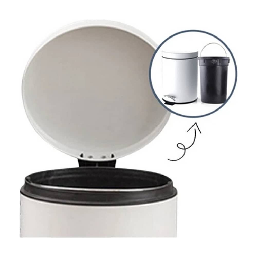 Papelera 8 Litros Elegante Con Pedal Basurero Oficina Ba&ntilde;o image number 1.0