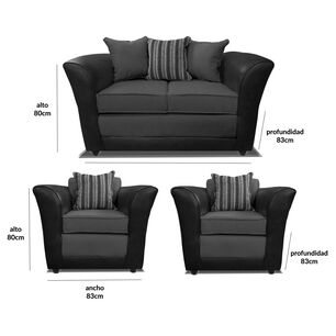 Juego De Living Elegant Minesota / 4 Cuerpos