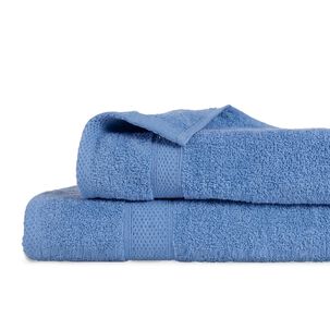 Set 2 Toallas Colorix 380 Grs Caja / Azul Plumetti