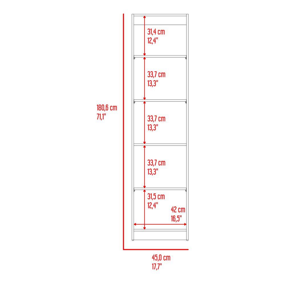 Estante Organizador 5 Niveles Negro Y Cafe 180,6x45x29,9 Cm image number 6.0