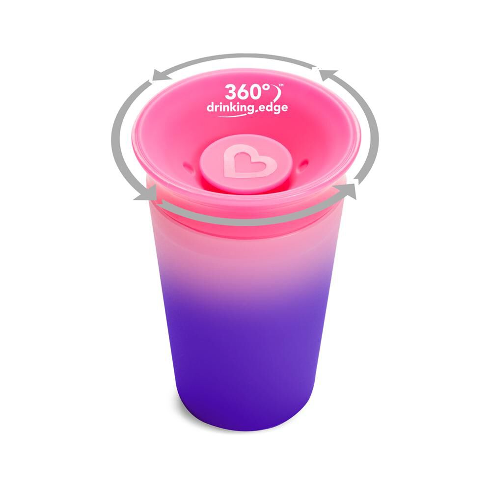 Vaso Antiderrame Miracle 360 Cambia De Color Rosado Munchkin image number 3.0