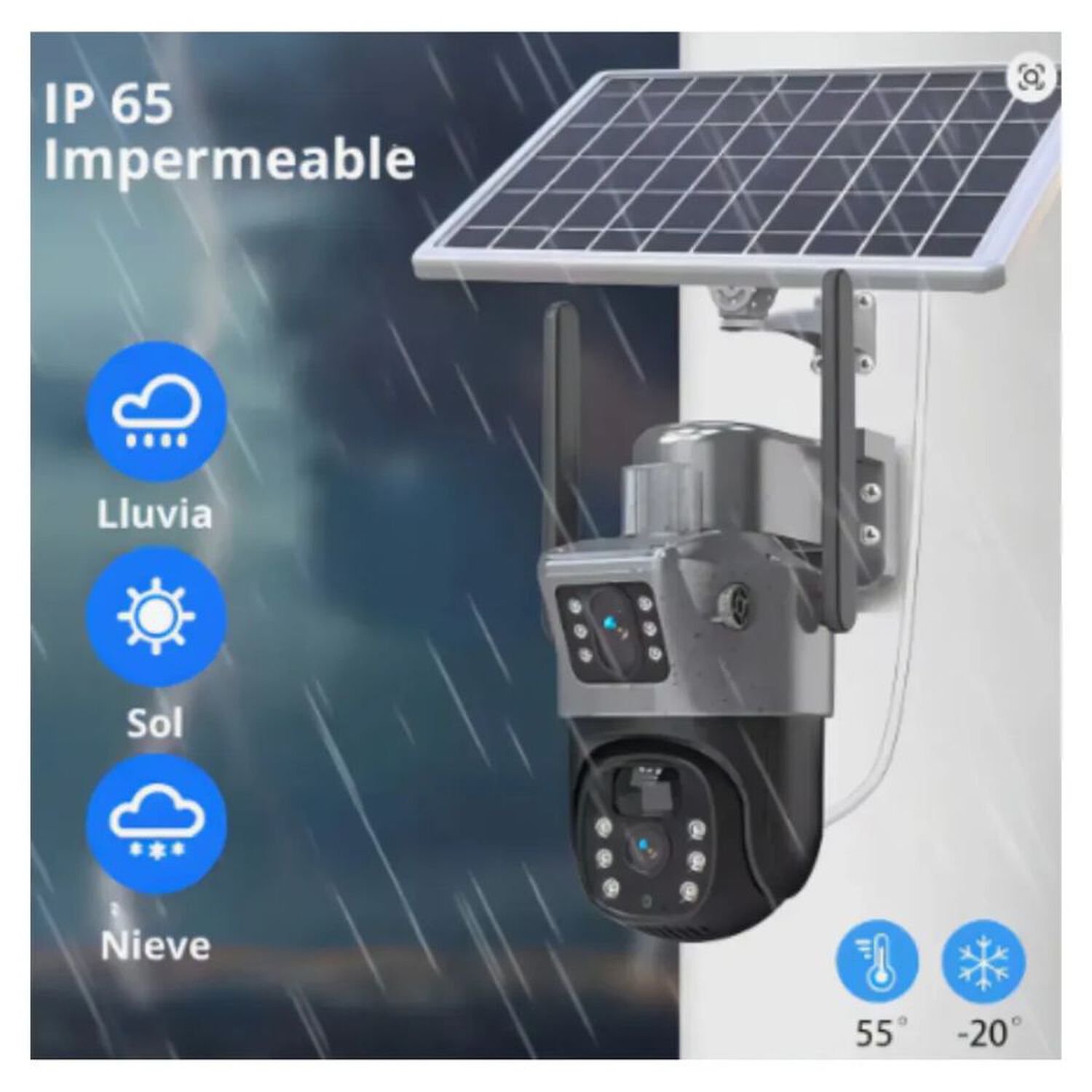 C&aacute;mara Seguridad Exterior Doble Lente Wifi Ip Ptz 360 image number 2.0