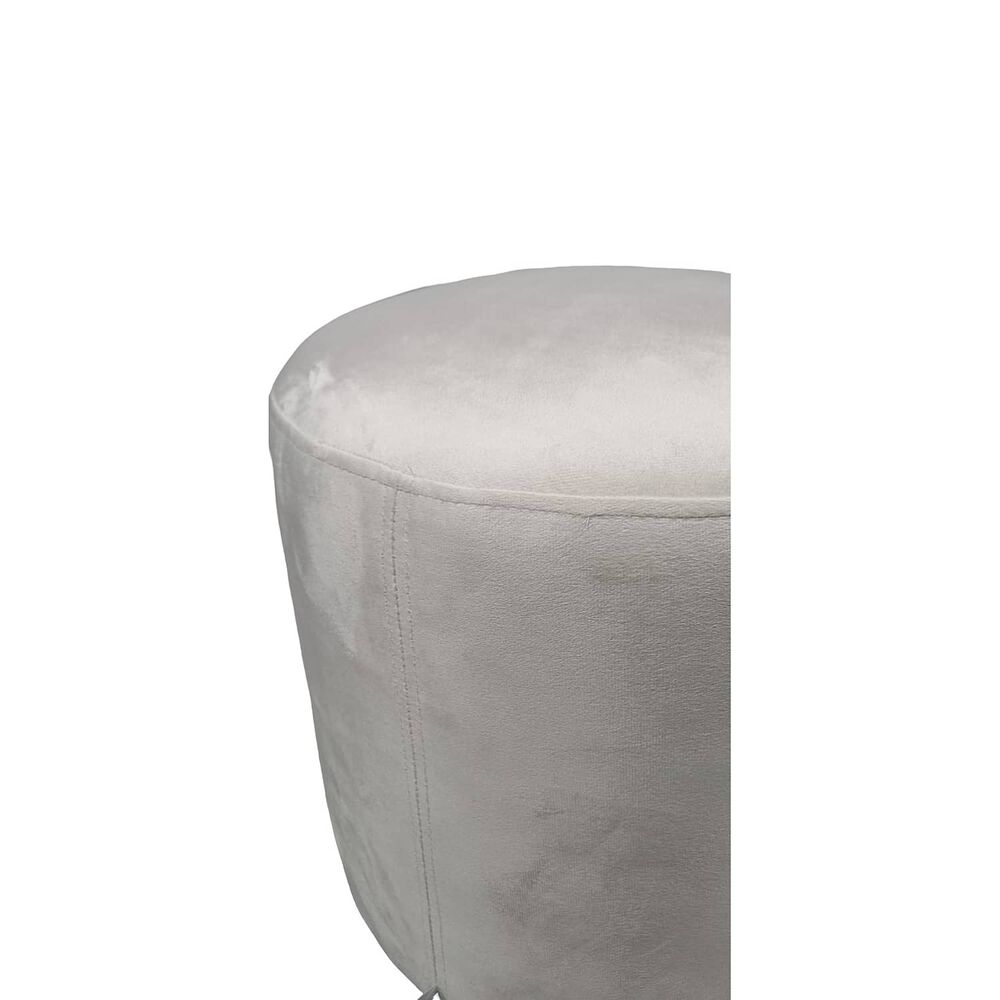 Pouf Redondo Felpa Crudo image number 3.0