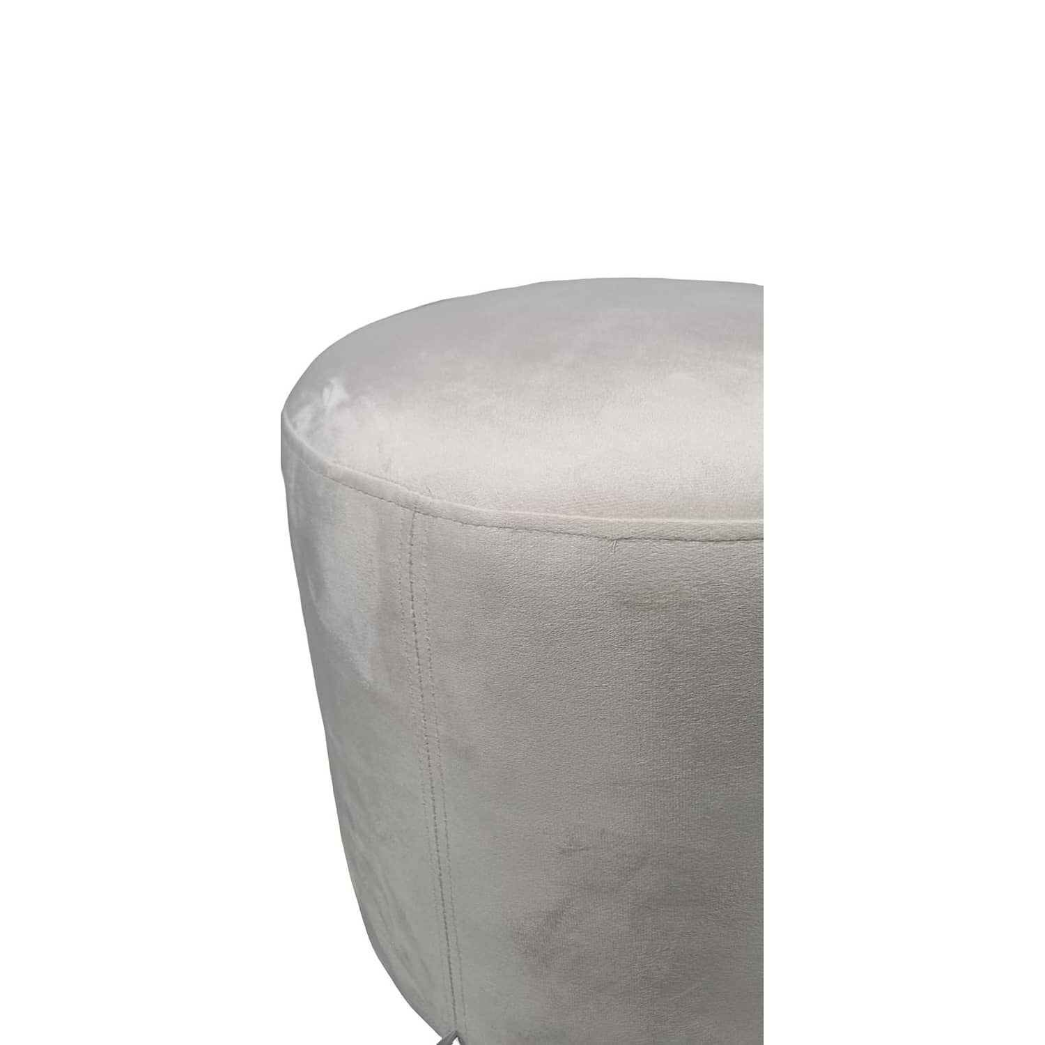 Pouf Redondo Felpa Crudo image number 3.0