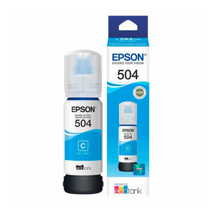 Tinta Botella Epson T504 70ml Ecotank Cyan C13t03n22a