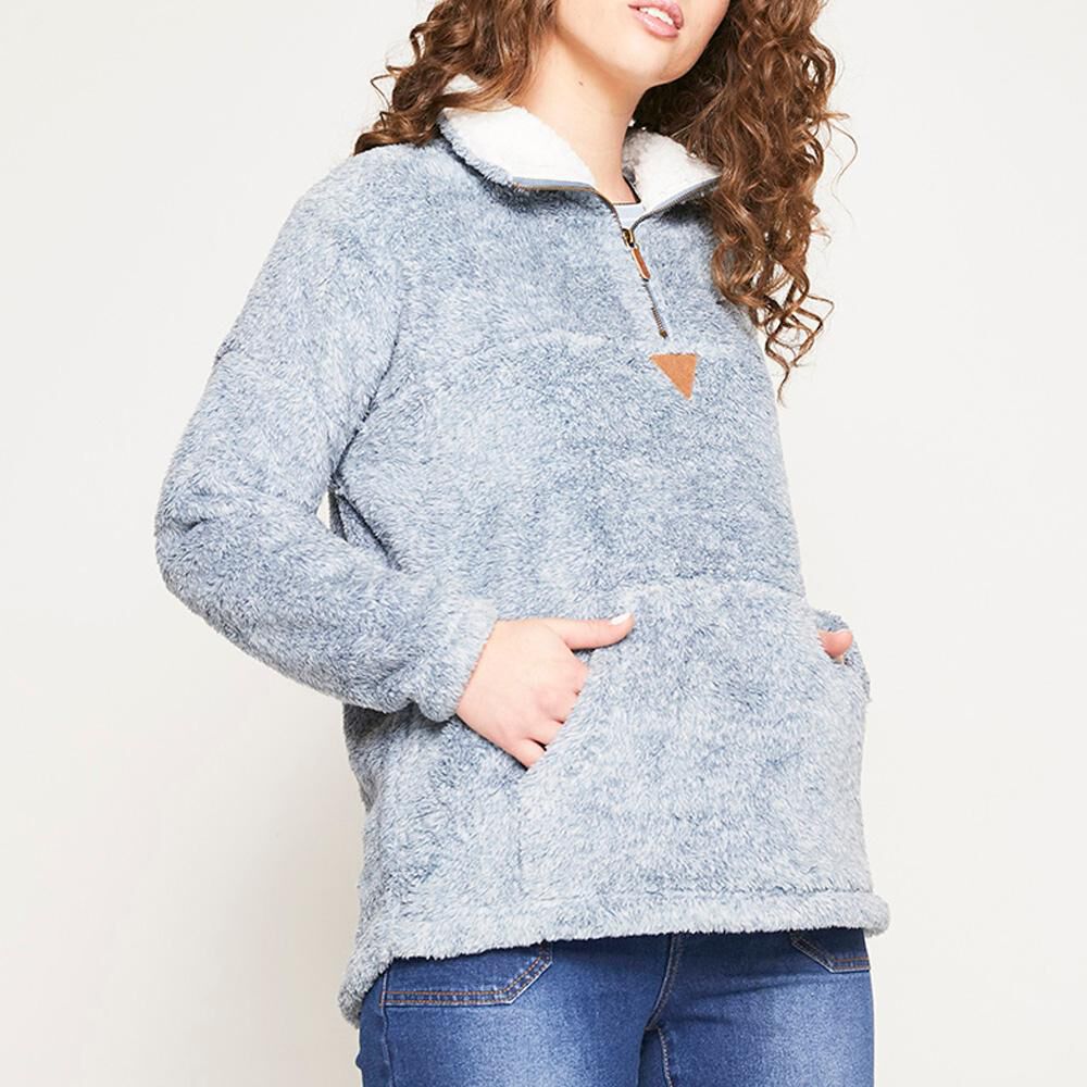 Polerón Peludo Jaspeado Cuello Alto Zipper Mujer Freedom en Oferta |  Hites.com