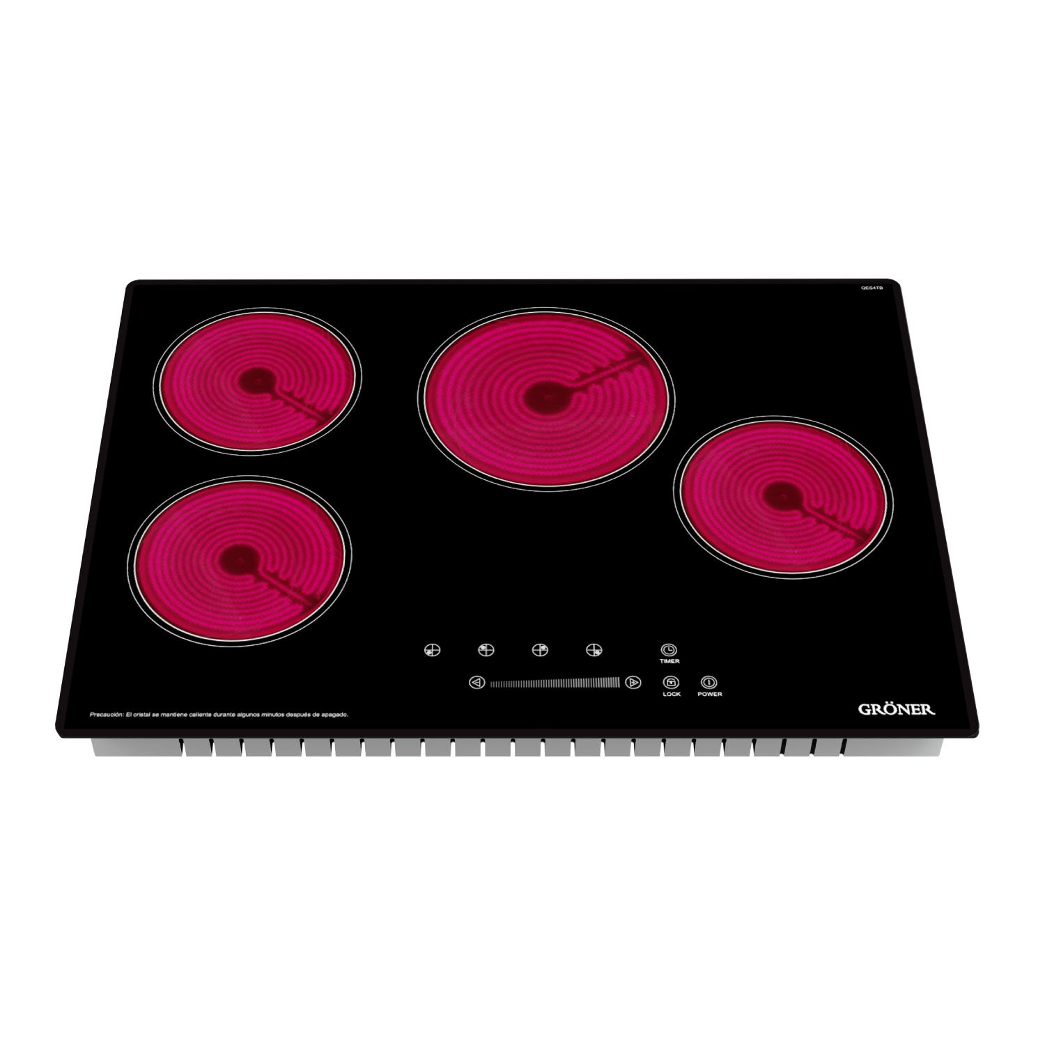 Encimera Vitrocer&aacute;mica Groner Touch Black 4q image number 3.0