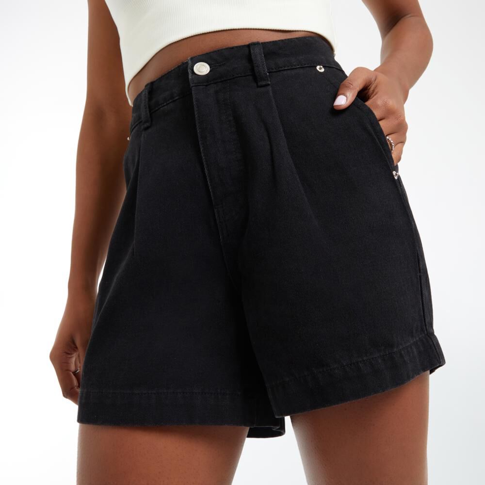 Short Denin Tiro Alto Mom Mujer Rolly Go image number 4.0